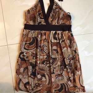 CARINA Silky Floral dress mid-length Cocktail Dres